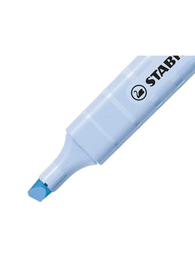 Rotulador stabilo fluorescente fino swing cool pastel azul nublado