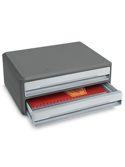 Fichero cajones de sobremesa cep moov up reciclado 80% 2 cajones color gris 275x369x146 mm