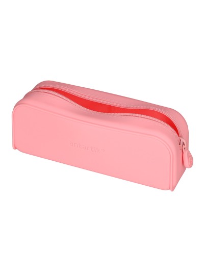 Estuche portatodo antartik prisma silicona soft rectangular 185x50x75 mm rosa chicle