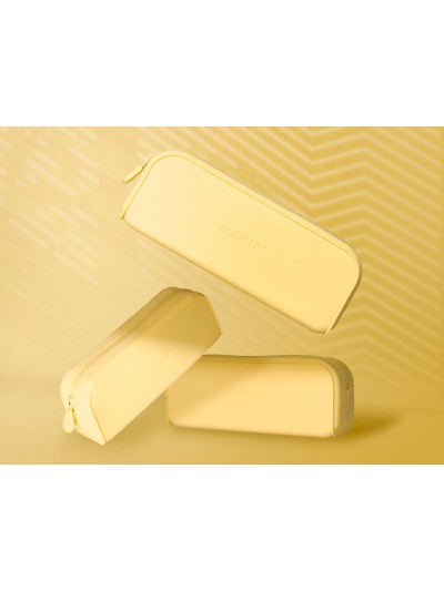 Estuche portatodo antartik prisma silicona soft rectangular 185x50x75 mm amarillo