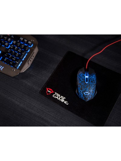 Pack alfombrilla + raton optico trust gaming gxt783 izza mouse & pad 2400 dpi 6 botones