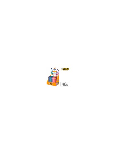 Boligrafo bic gelocity quick dry expositor de 48 unidades colores surtidos