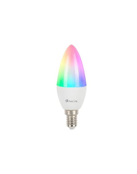 Bombilla ngs smart wifi led bulb gleam 514c halogena colores 5w 500 lumenes e14 regulable en intesidad