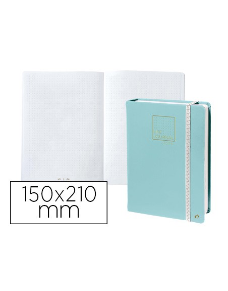 Libreta quo vadis life journal infinite dots puntos 15x21 cm 224 hojas tapa similpiel verde
