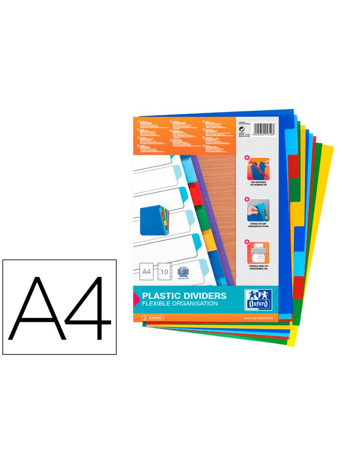 Separador elba plastico 120 mc din a4 11 taladros 10 posiciones colores surtidos Separador elba plastico 120 mc din a4 11 taladros 10 posiciones colores surtidos