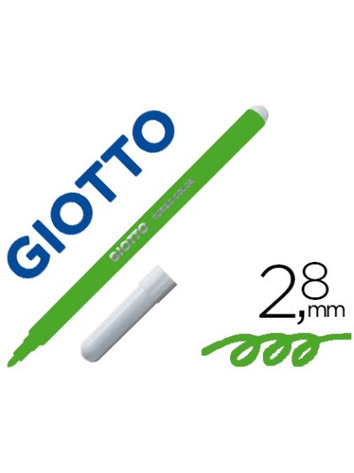 Rotulador giotto turbo color lavable con punta bloqueada unicolor verde