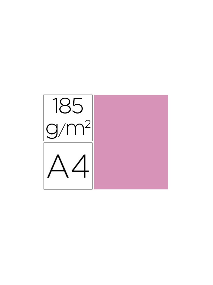 Cartulina guarro din a4 rosa chicle 185 gr paquete de 50 hojas Cartulina guarro din a4 rosa chicle 185 gr paquete de 50 hojas