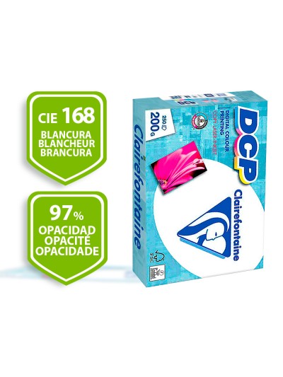 Papel fotocopiadora clairefontaine din a4 200 gr paquete de 250 hojas