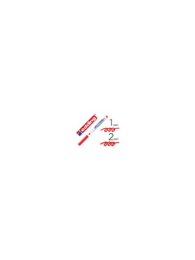 Rotulador edding para pizarra blanca 661 color rojo punta redonda 1-2 mm