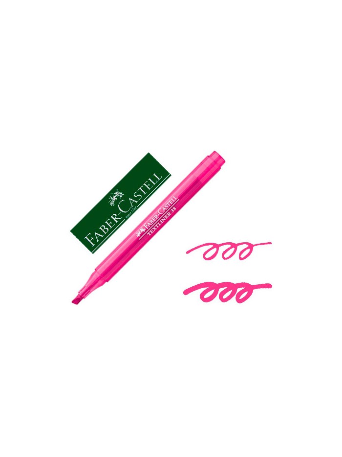 Rotulador faber fluorescente textliner 38 rosa Rotulador faber fluorescente textliner 38 rosa