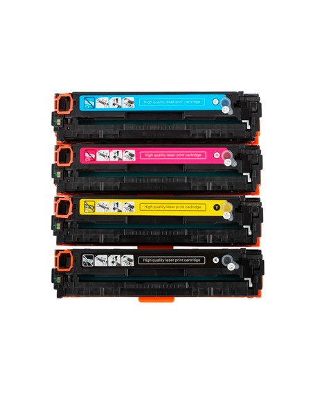 Toner compatible clover hp laserjet cp2020 / cp2025 multipack negro / amarillo / cian / magenta