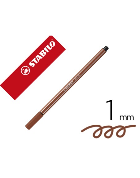 Rotulador stabilo acuarelable pen 68 sanguina punta gruesa 1mm