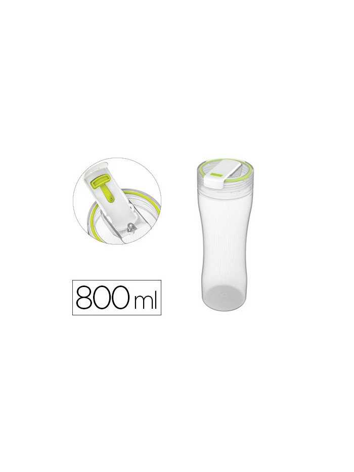 Vaso bebidas offisys capacidad 0,8 l doble apertura limpieza facil 100% hermetico 81x240 mm Vaso bebidas offisys capacidad 0,8 l doble apertura limpieza facil 100% hermetico 81x240 mm