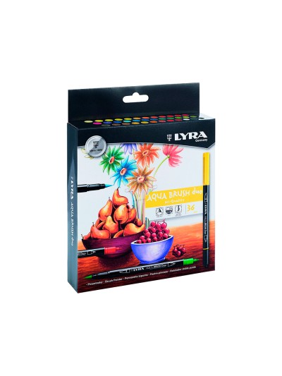 Rotulador lyra aqua brush duo caja de 36 colores surtidos