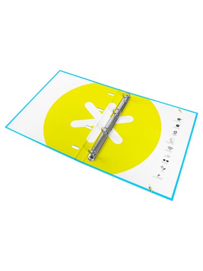 Carpeta con recambio antartik a4 cuadro 5mm forrada 4 anillas 25mm redondas color azul