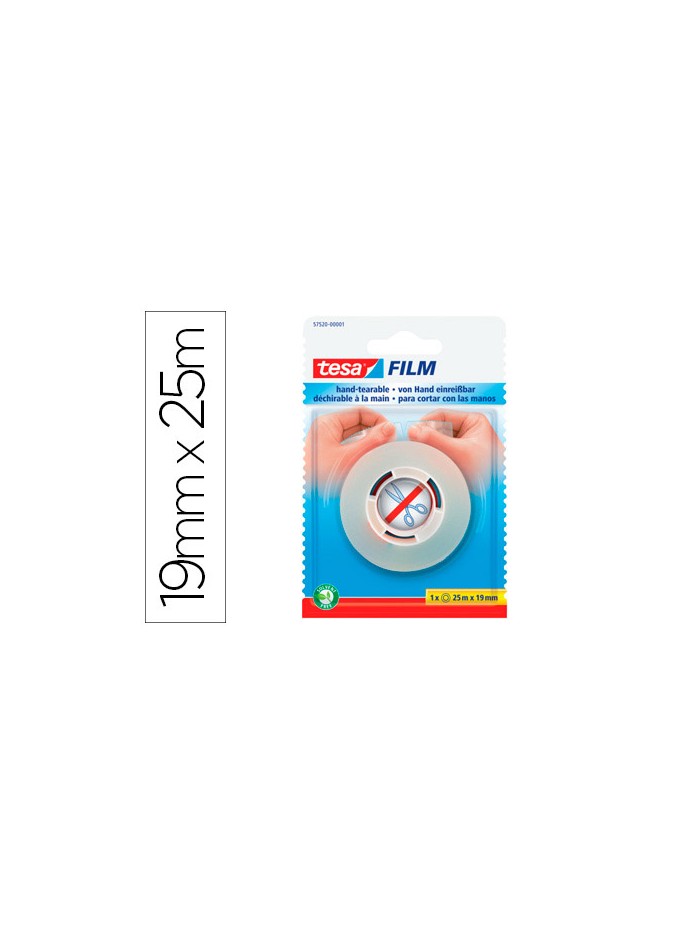 Cinta adhesiva tesafilm sin tijeras 25 mt x 19 mm Cinta adhesiva tesafilm sin tijeras 25 mt x 19 mm