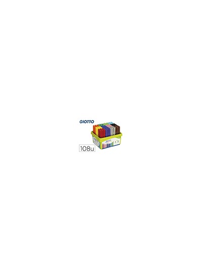 Rotulador giotto turbo maxi school pack de 108 unidades 12 colores x 9 unidades