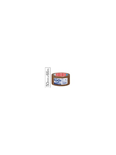 Cinta adhesiva tesa marron strong 66 mt x 50 mm para embalaje bajo ruido