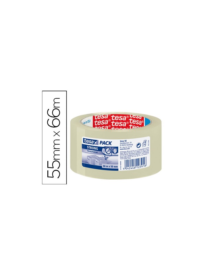 Cinta adhesiva tesa transparente strong 66 mt x 50 mm para embalaje bajo ruido Cinta adhesiva tesa transparente strong 66 mt x 50 mm para embalaje bajo ruido