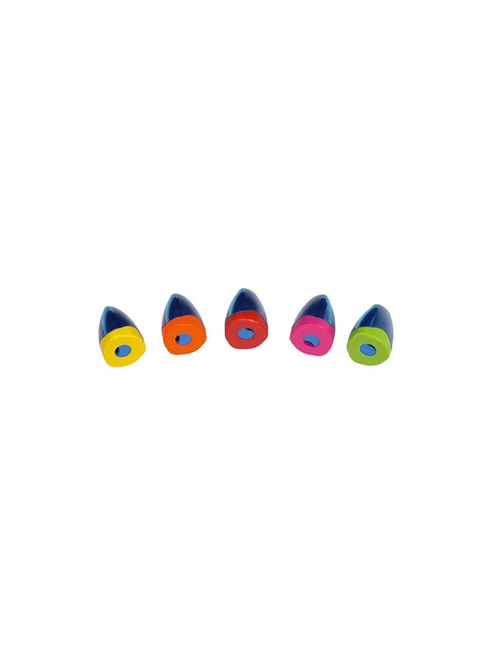Sacapuntas m+r plastico jumbo un uso con deposito y tapa de segurdad colores surtidos Sacapuntas m+r plastico jumbo un uso con deposito y tapa de segurdad colores surtidos