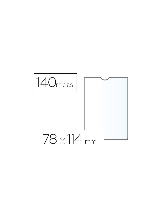 Funda portadocumento esselte plastico transparente 140 micras tamaño 78x114 mm Funda portadocumento esselte plastico transparente 140 micras tamaño 78x114 mm
