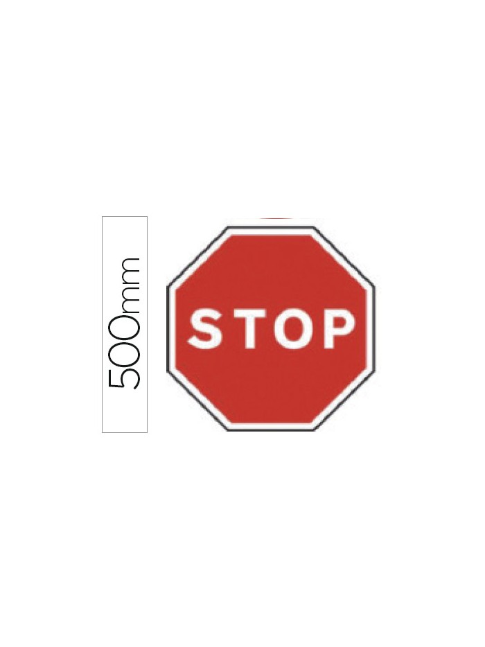 Pictograma syssa señal vial stop en acero galvanizado 500 mm Pictograma syssa señal vial stop en acero galvanizado 500 mm