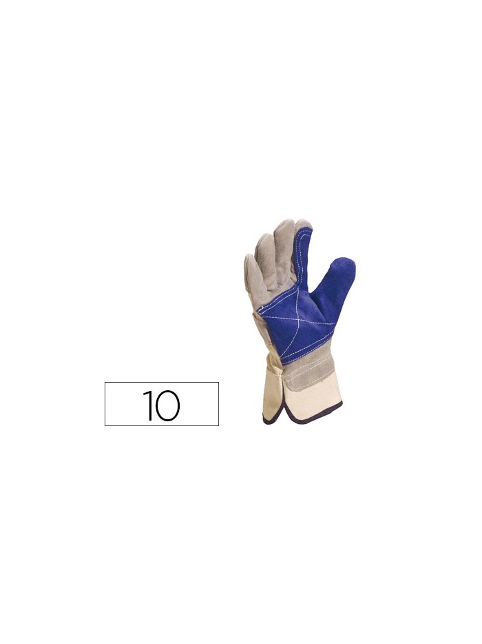 Guantes deltaplus docker serraje vacuno reforzado ideal para trabajos intensivo color gris-azul talla 10 Guantes deltaplus docker serraje vacuno reforzado ideal para trabajos intensivo color gris-azul talla 10