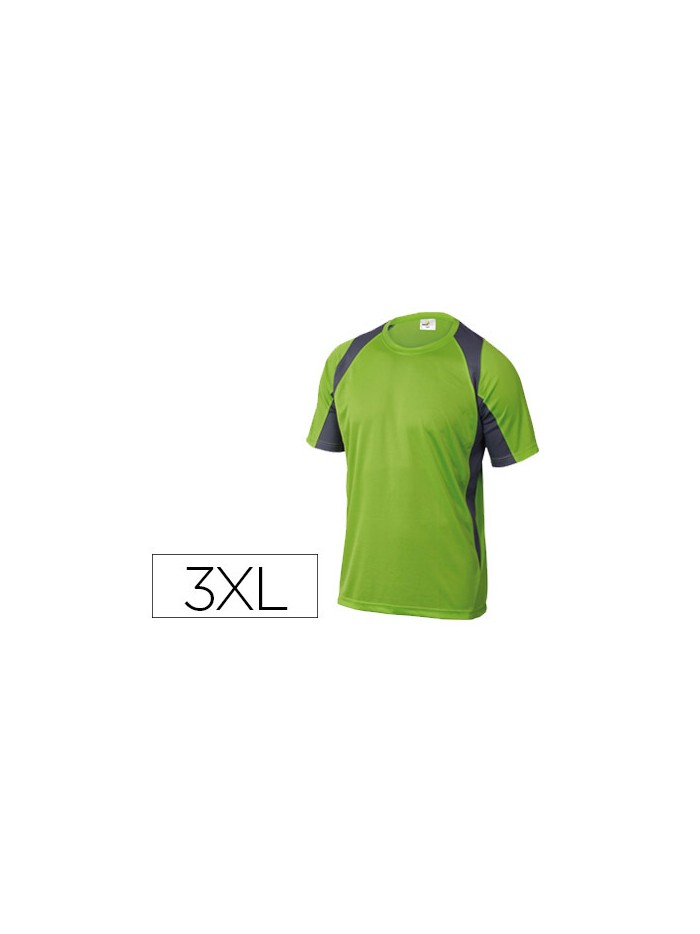 Camiseta deltaplus poliester manga corta cuello redondo tratamiento secado rapido color verde-gris talla 3xl Camiseta deltaplus poliester manga corta cuello redondo tratamiento secado rapido color verde-gris talla 3xl