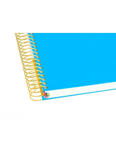 Cuaderno espiral a4 micro antartik tapa forrada 120h 90 gr horizontal 5 bandas 4 taladros color azul