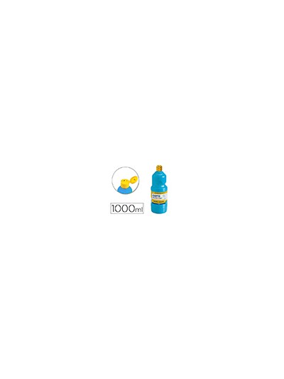 Tempera liquida giotto escolar lavable 1000 ml azul cyan