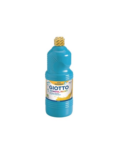 Tempera liquida giotto escolar lavable 1000 ml azul cyan