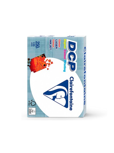 Papel fotocopiadora clairefontaine din a4 250 gramos paquete de 125 hojas