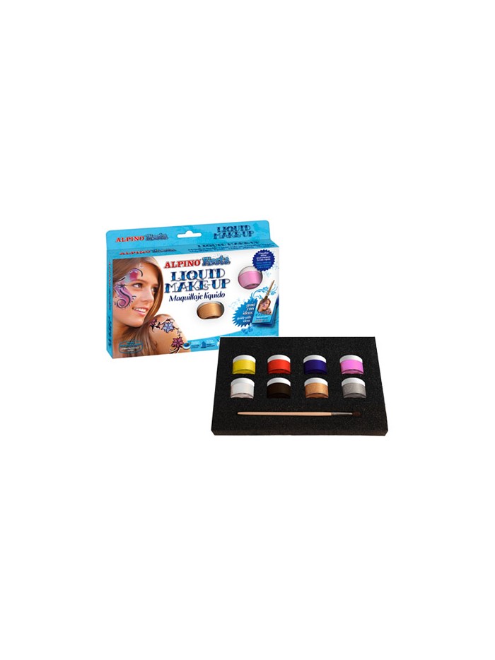 Maquillaje liquido set de 8 colores surtidos mas pincel