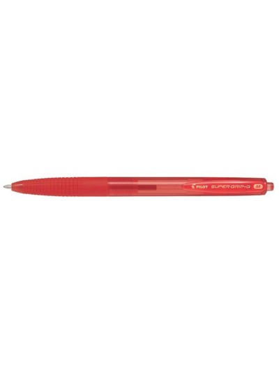 Boligrafo pilot super grip g rojo retractil sujecion de caucho tinta base de aceite