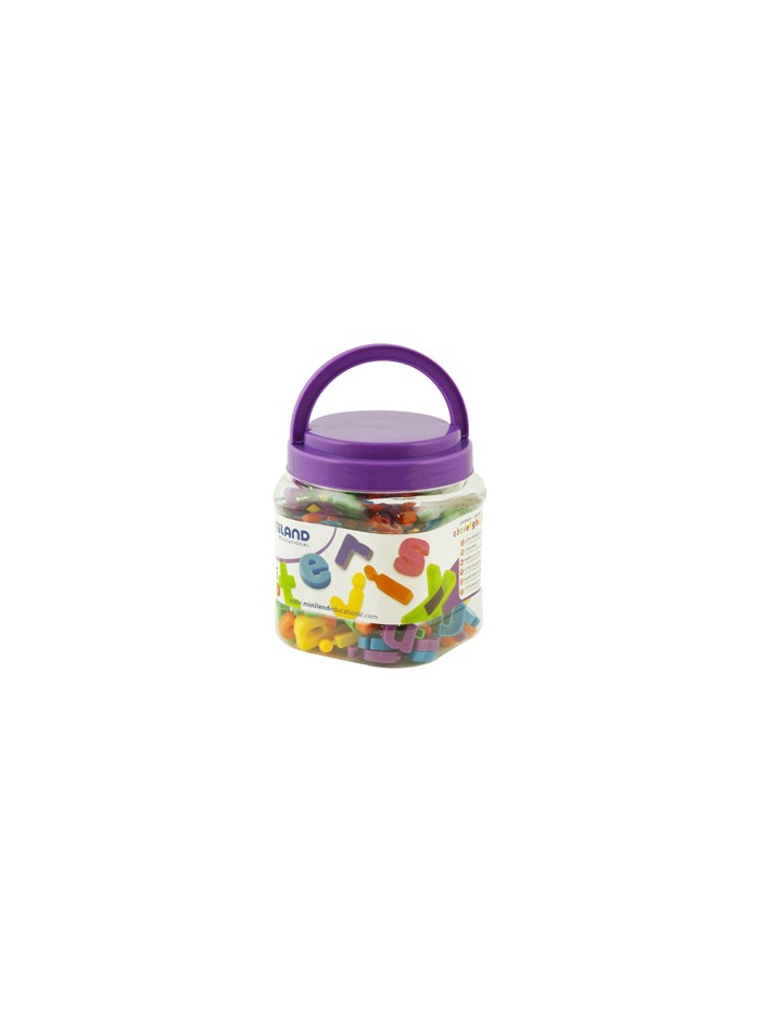 Juego miniland letras minusculas magneticas bote de 154 piezas