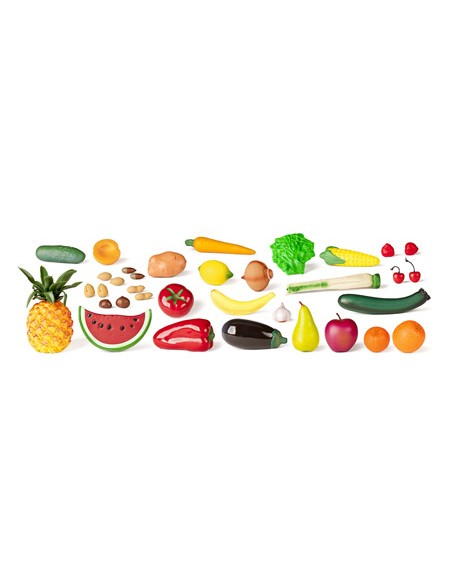 Juego miniland frutas hortalizas y frutos secos 36 piezas
