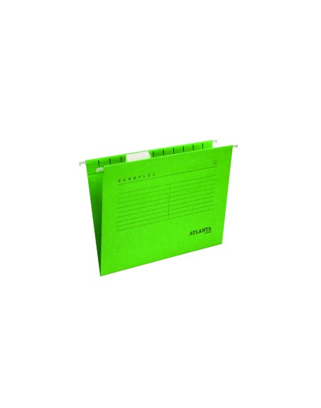 Carpeta colgante tarifold atlanta euroflex din a4 cartulina 100%reciclada fsc color verde caja de 25