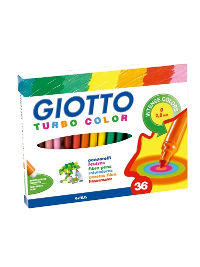 Rotulador giotto turbo color caja de 36 colores