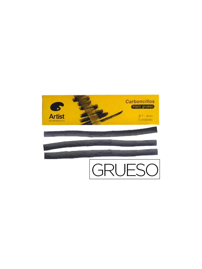 Carboncillo artist grueso 7-9 mm caja de 3 unidades Carboncillo artist grueso 7-9 mm caja de 3 unidades