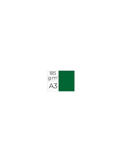 Cartulina guarro din a3 verde abeto 185 gr paquete 50 hojas