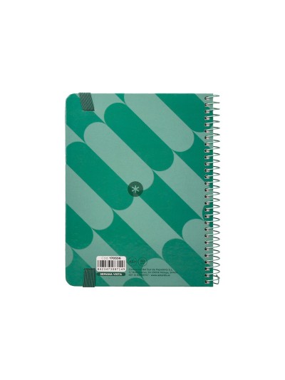 Agenda espiral antartik pattern a6+ 2025 semana vista color verde papel 80 gr