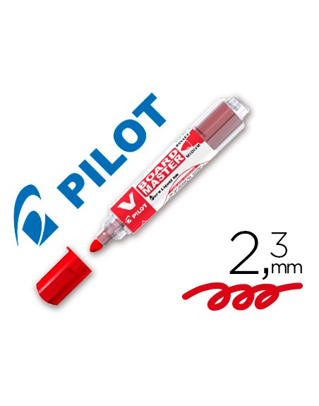 Rotulador pilot v board master para pizarra blanca rojo tinta liquida trazo 2,3mm