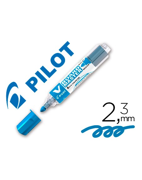 Rotulador pilot v board master para pizarra blanca azul tinta liquida trazo 2,3mm