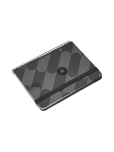 Agenda espiral antartik pattern a6+ 2025 semana vista color negro papel 80 gr