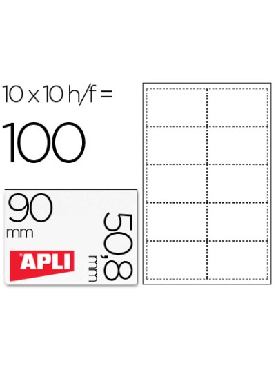 Tarjeta de visita apli microperforada 200 gr acabado mate 90x50,8 mm impresora ink-jet y laser