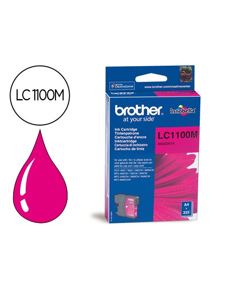 Ink-jet brother lc-1100m magenta 325 pag