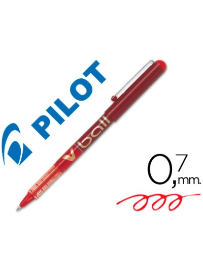 Rotulador pilot roller v-ball rojo 0.7 mm