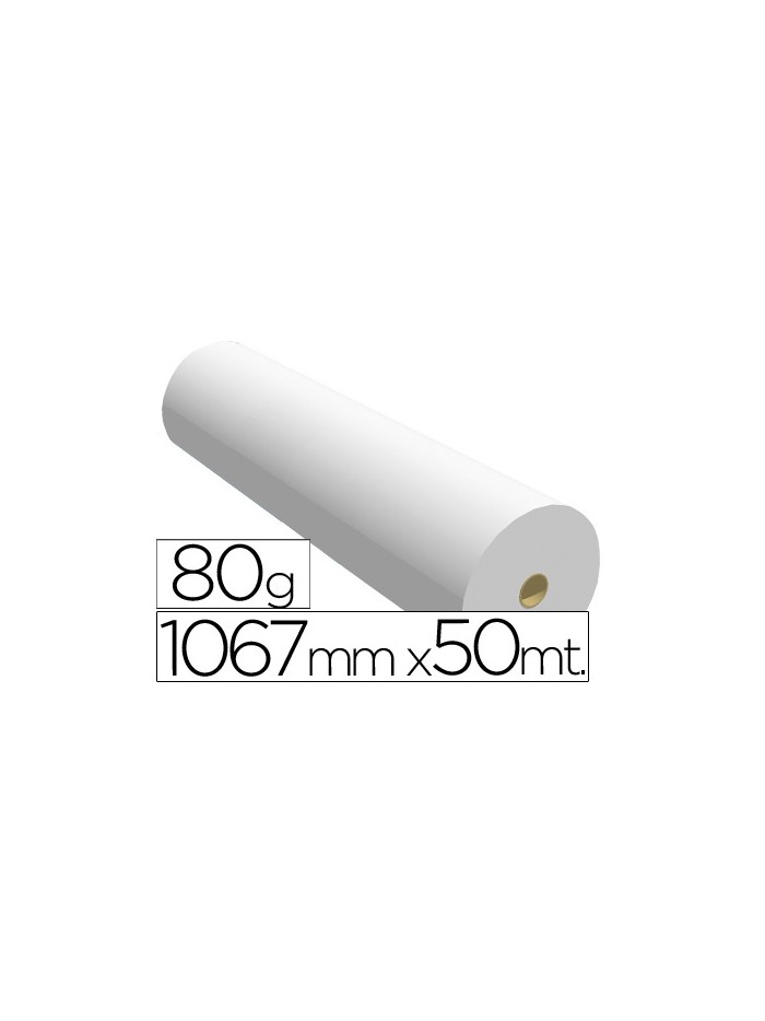 Papel reprografia para plotter 1067mmx50mt 80gr impresion ink-jet Papel reprografia para plotter 1067mmx50mt 80gr impresion ink-jet