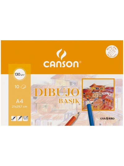 Papel dibujo basik din a3+ 32,5x46 cm sin recuadro minipack de 10 hojas