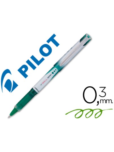 Rotulador pilot roller v-ball grip verde 0.5 mm